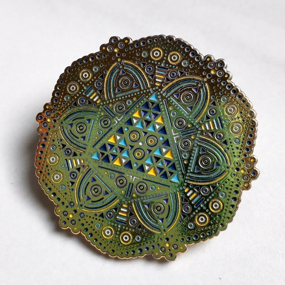 Michael Garfield Mandala Music Festival Hat Pin